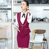IZICFLY Vest Waistcoat Reception Ktv Hotel Restaurant Waitress Uniform front desk Uniform Lady Formal Skirt Suit Work Wear