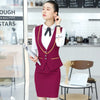 IZICFLY Vest Waistcoat Reception Ktv Hotel Restaurant Waitress Uniform front desk Uniform Lady Formal Skirt Suit Work Wear