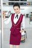 IZICFLY Vest Waistcoat Reception Ktv Hotel Restaurant Waitress Uniform front desk Uniform Lady Formal Skirt Suit Work Wear