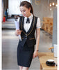 IZICFLY Vest Waistcoat Reception Ktv Hotel Restaurant Waitress Uniform front desk Uniform Lady Formal Skirt Suit Work Wear