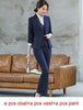 IZICFLY Spring Fall Style Office Elegant Ladies Suits Formal Set Skirt And Blazer Blue Striped Business Women Work Wear-3 Piece