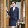 IZICFLY Spring Fall Style Office Elegant Ladies Suits Formal Set Skirt And Blazer Blue Striped Business Women Work Wear-3 Piece