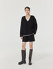 Ice Knitted Tow Piece Tracksuit  Designer Sweater Suit Casual Spring/Autumn Loungewear V Neck Top Short Pants Minimalist