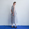 Imakokoni blue and white striped sleeveless dress original design mid-length female summer 2022  182366