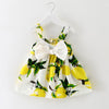 Infant baby clothes brand design sleeveless print bow dress 2022 summer girls baby clothing cool cotton party princess dresses