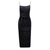InsGoth Vintage Elegant Black Dress Goth Aesthetic Bodycon High Waist Slit Dresses Harajuku Spagheti Straps Party Dresses Women