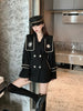 Insozkdg Black Blazer Women 2023 Spring Navy Collar Loose Jacket Double Breasted Mid Length Blazer Women Harajuku