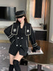 Insozkdg Black Blazer Women 2023 Spring Navy Collar Loose Jacket Double Breasted Mid Length Blazer Women Harajuku