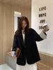 Insozkdg Blazers Women Trendy Patchwork Korean Chic Spring Loose Pockets Ladies Elegant Single Button Oversized  Jacket Women