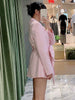 Insozkdg Pink Jacket Ladies Lapel Blazer with Big Bow Tie Women Solid Jacket Casual Tops Korea Spring Women Clothes