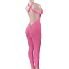Elastic Workout Jumpsuit Women Sexy Backless Cross Push Up Stretchy Tracksuits One Piece Clothing 7 Colors Sportswear