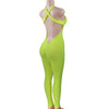 Elastic Workout Jumpsuit Women Sexy Backless Cross Push Up Stretchy Tracksuits One Piece Clothing 7 Colors Sportswear