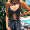 InstaHot Single Button Ruched Camis Sexy Splice White Summer Camisole Ladies Casual 2022 Fashion Cropped Top Lace Women Camis