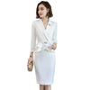 Interview suits female ladies elegant white blazer skirt suit female women 2023 office uniform designs business suit AA4231