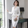 Interview suits female ladies elegant white blazer skirt suit female women 2023 office uniform designs business suit AA4231