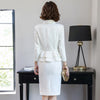 Interview suits female ladies elegant white blazer skirt suit female women 2023 office uniform designs business suit AA4231