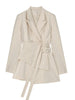 Irregular Bandage Spliced Blazer Women  Lapel Long Sleeve Loose Fit Jacket Tide Spring Autumn  Woman Jacket