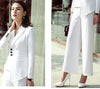 Irregular Blazer with Skirt/Pant Office Uniform Designs Women Elegant Skirt Suit Black White Ladies 2 Piece Business Work Outfit