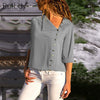 Irregular Skew Collar Button Blouse Shirt Women Casual Woven Chiffon Ladies Long Sleeve Womens Tops and Blouses Female Shirts