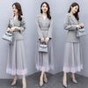 Irregular Women Suits With Skirts Two Piece Skirt Suit Ensemble Femme Survetement Sashes Pleated Conbinaison Femme Clothes