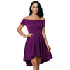 Irregularities Sexy Dress Women Little Black Dress Off Shoulder White Yellow Mini Dress Party Purple Elegant 2022 New Fashion