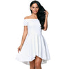 Irregularities Sexy Dress Women Little Black Dress Off Shoulder White Yellow Mini Dress Party Purple Elegant 2022 New Fashion