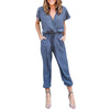 Jumpsuits New Women Chiffon Short Sleeve Clubwear Playsuit Bodycon Party Jumpsuit Romper C7717Q Free Shiping