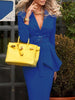 JHBeute Women Jacket Casual Ladies Solid Color Two Piece  Blazer Skirt Set Clothes Office Wear Elegant Suit Tops Pants