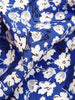 JIM & NORA 2023 Summer Women Holiday Beach Mini Sundress Casual Ladies Floral Printed Short Sleeve V Neck Blue Tunic Dress