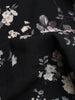 JIM & NORA 2023 Summer Vestidos Black Floral Printed V Neck Short Sleeve Midi Dress For Women Casual Loose Dresses