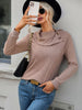 JIM & NORA Casual Soild Tops Women Autumn Long Sleeve Knit Sweater Ladies Elegant Loose Pullover Outdoor Office