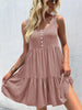JIM & NORA Casual Summer Beachdress Women Sleeveless Tank Round Neck Mini Dress Sexy Loose Soild Dresses Vestidos