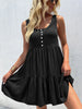 JIM & NORA Casual Summer Beachdress Women Sleeveless Tank Round Neck Mini Dress Sexy Loose Soild Dresses Vestidos