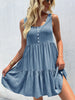 JIM & NORA Casual Summer Beachdress Women Sleeveless Tank Round Neck Mini Dress Sexy Loose Soild Dresses Vestidos