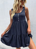 JIM & NORA Casual Summer Beachdress Women Sleeveless Tank Round Neck Mini Dress Sexy Loose Soild Dresses Vestidos