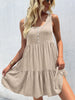 JIM & NORA Casual Summer Beachdress Women Sleeveless Tank Round Neck Mini Dress Sexy Loose Soild Dresses Vestidos