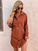 JIM & NORA Women Long Sleeve Soild Colour Mini Dress Autumn Office Polo Collar Shirt Dresses Buttons Loose Vestidos New