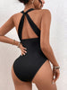 JIM & NORA Sexy Cross Halter Bodysuits Women Summer Slim Solid Color Jumpsuit Backless Sleeveless Body Tops