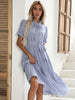 JIM & NORA Summer Formal Office Women Chiffon Polka Dot Midi Dresses Casual Mid-length Temperament Retro Dress Fashion