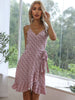 JIM & NORA Summer Sexy Spaghetti Strap Women A-Line Camisole Dress Sweet Elegant Floral Ruffles Chic Flowers Mini Dresses