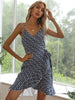 JIM & NORA Summer Sexy Spaghetti Strap Women A-Line Camisole Dress Sweet Elegant Floral Ruffles Chic Flowers Mini Dresses