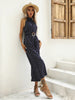 JIM & NORA Summer Wide Leg Jumpsuit Women Sleeveless Halter Neck Loose Casual Rompers Holiday Polka Dots Playsuit