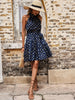 JIM & NORA Women 2023 Sexy Sleeveless Dot Printed Midi Dresses Straps A-Line Vestidos Casual Hoilday Summer Beach Sundress