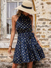 JIM & NORA Women 2023 Sexy Sleeveless Dot Printed Midi Dresses Straps A-Line Vestidos Casual Hoilday Summer Beach Sundress