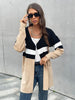 JIM & NORA Women Casual Long Sleeve Soild Colour Knit Long Sweater Cardigan Patchwork Pockets Ladies Outdoor Warmer Coat Fashion