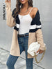 JIM & NORA Women Casual Long Sleeve Soild Colour Knit Long Sweater Cardigan Patchwork Pockets Ladies Outdoor Warmer Coat Fashion