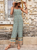 JIM & NORA Women Jumpsuits 2023 Sleeveless Boho Floral Print Wide Leg Long Pants Bohemian Rompers Ladies Holiday Trousers
