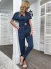 JIM & NORA Women Two Pieces Set Outfits Cropped Short Sleeve T Shirt and Long Pants Tracksuits Sportwear Female Girls