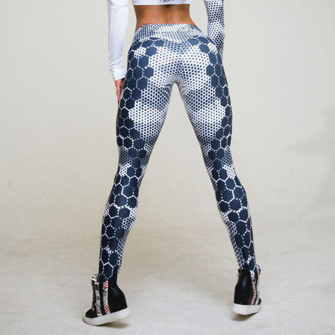 New Sexy Dot Print Leggings Women Stretch Slim Leggings Casual Dry Quick Push Up Fitness Legging Sporting Pants