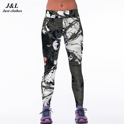 Super New Sexy Women Fitness Leggings Workout Pants Tiger 3D Print 22 Styles Push-up Elastic Slim Legging Leggins